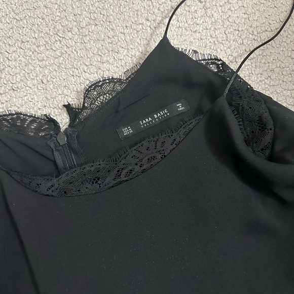 Zara black jumpsuit with lace detailing - Picture 3 of 3